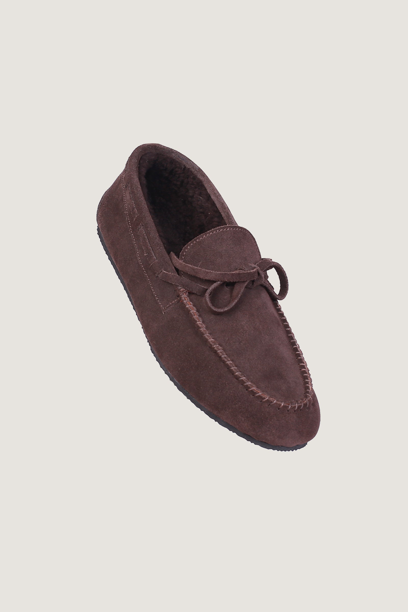 Suede Leather Fur Loafer | Men