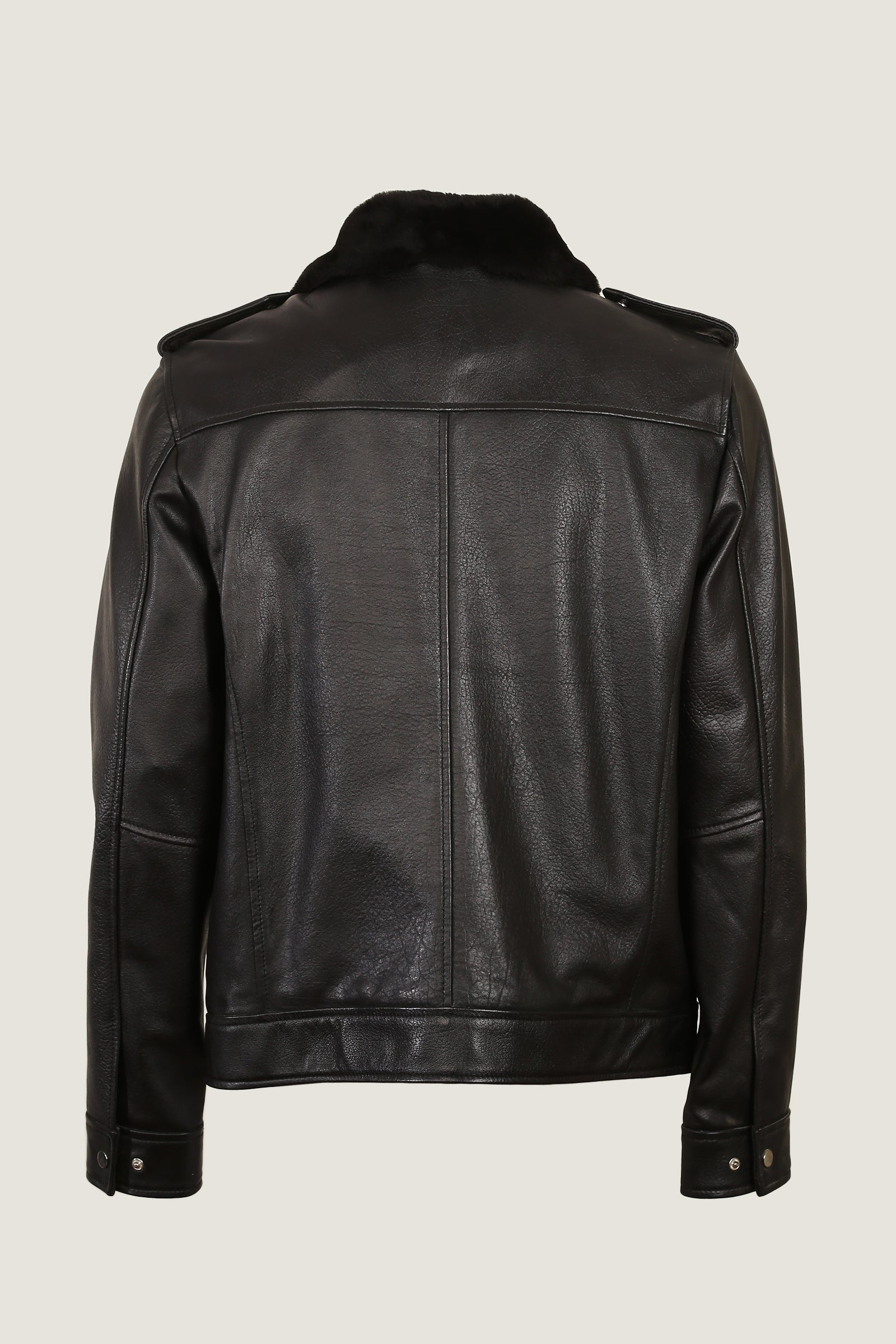 Pilot Leather Jacket With Fur Collar | Men
