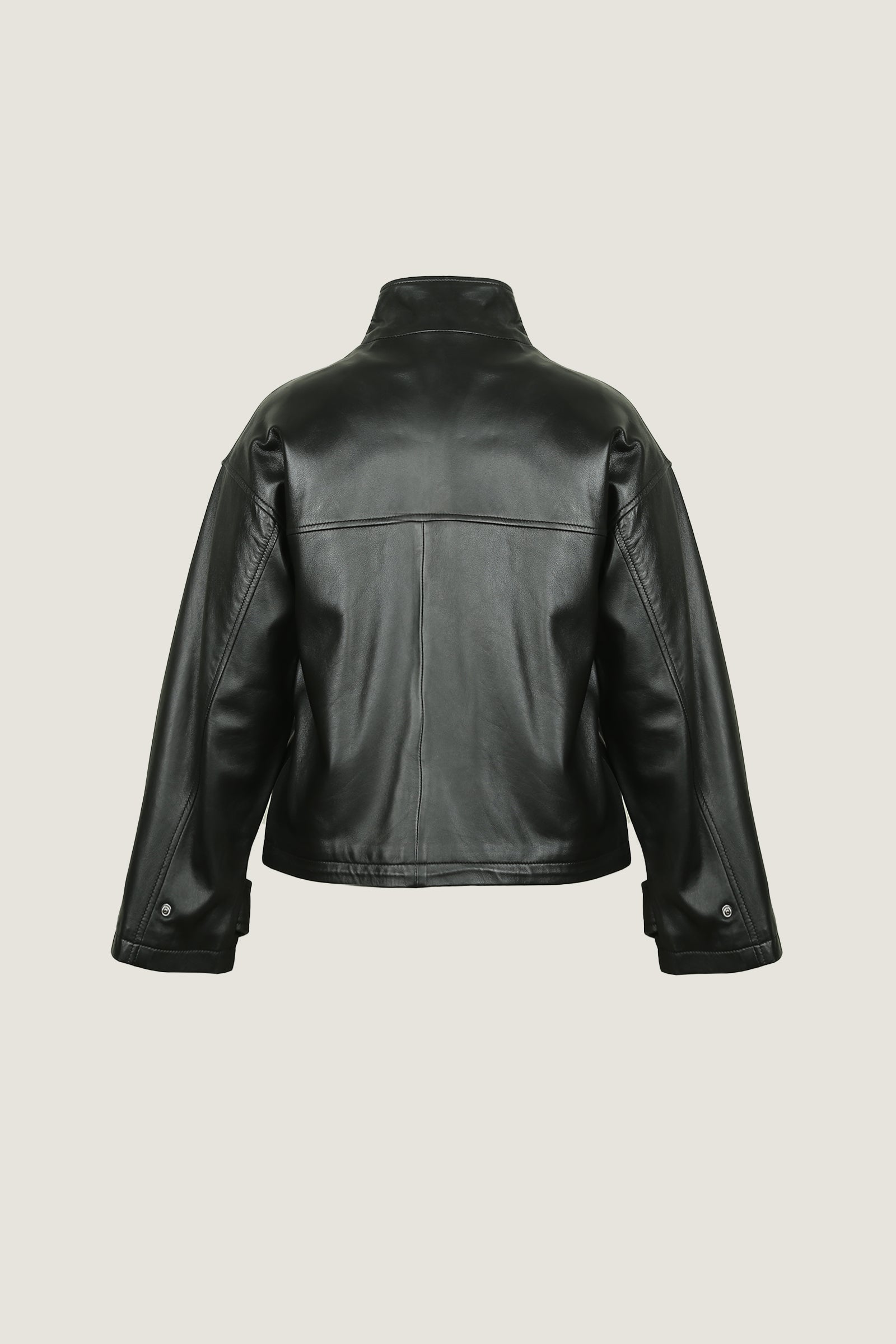 Oversized Classic Leather Jacket | Women