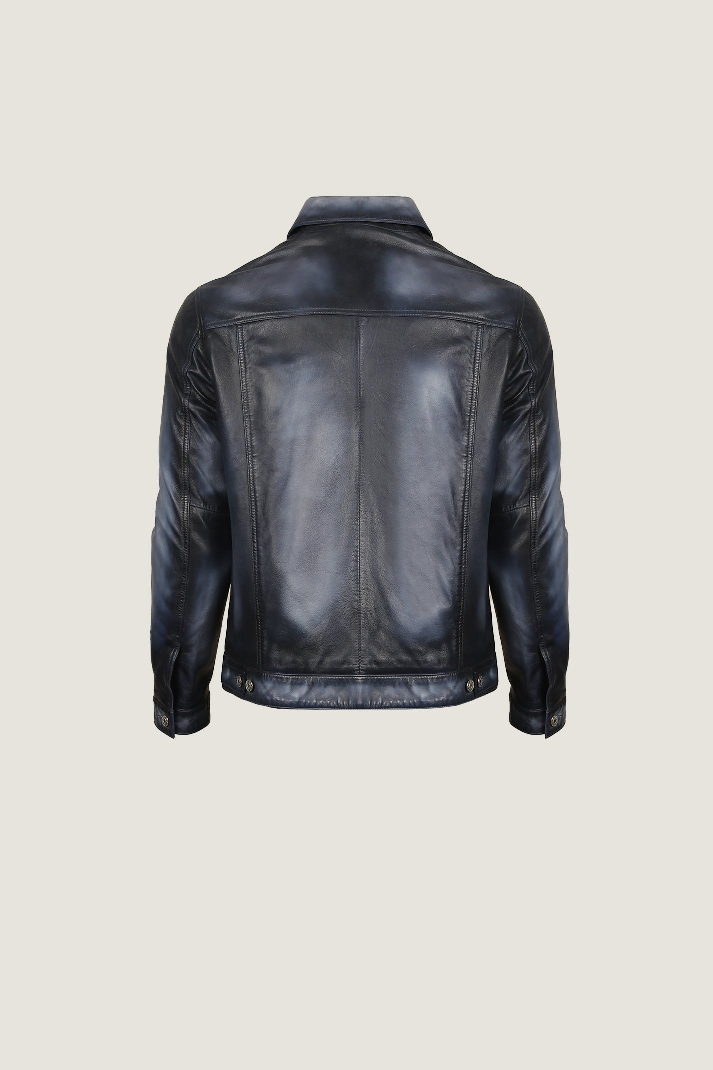 Denim Style Leather Shirt | Men