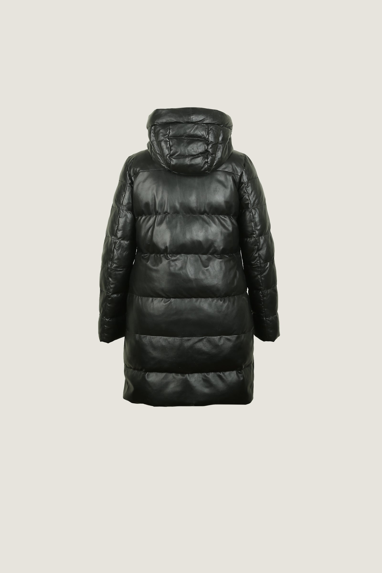 Quilted Leather Long Coat | Women