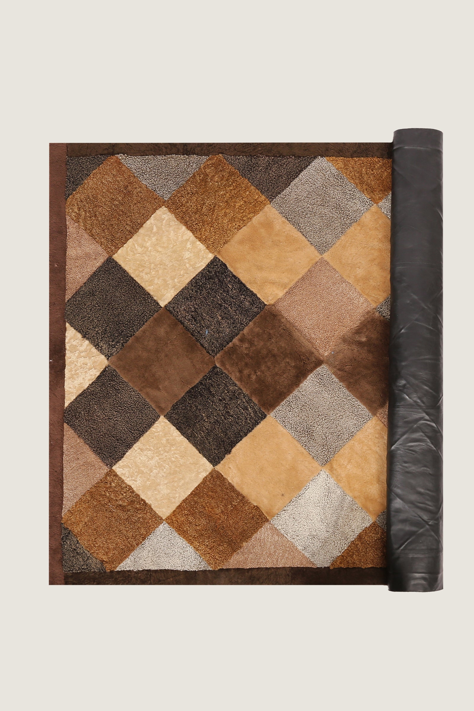 Sheep Bliss Leather Fur Rug