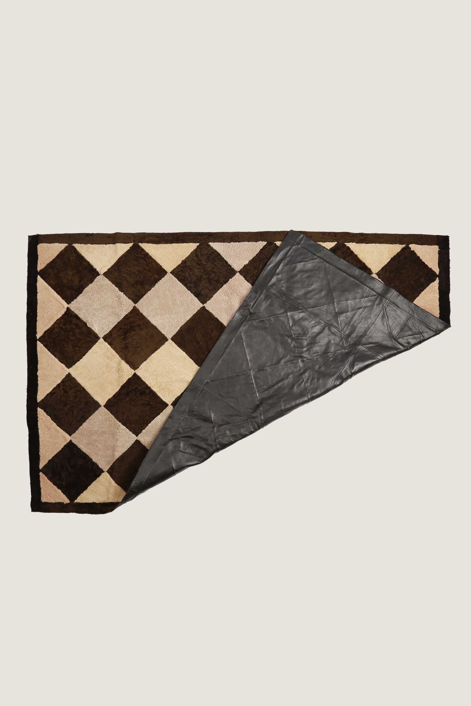 Sheep Bliss Leather Fur Rug