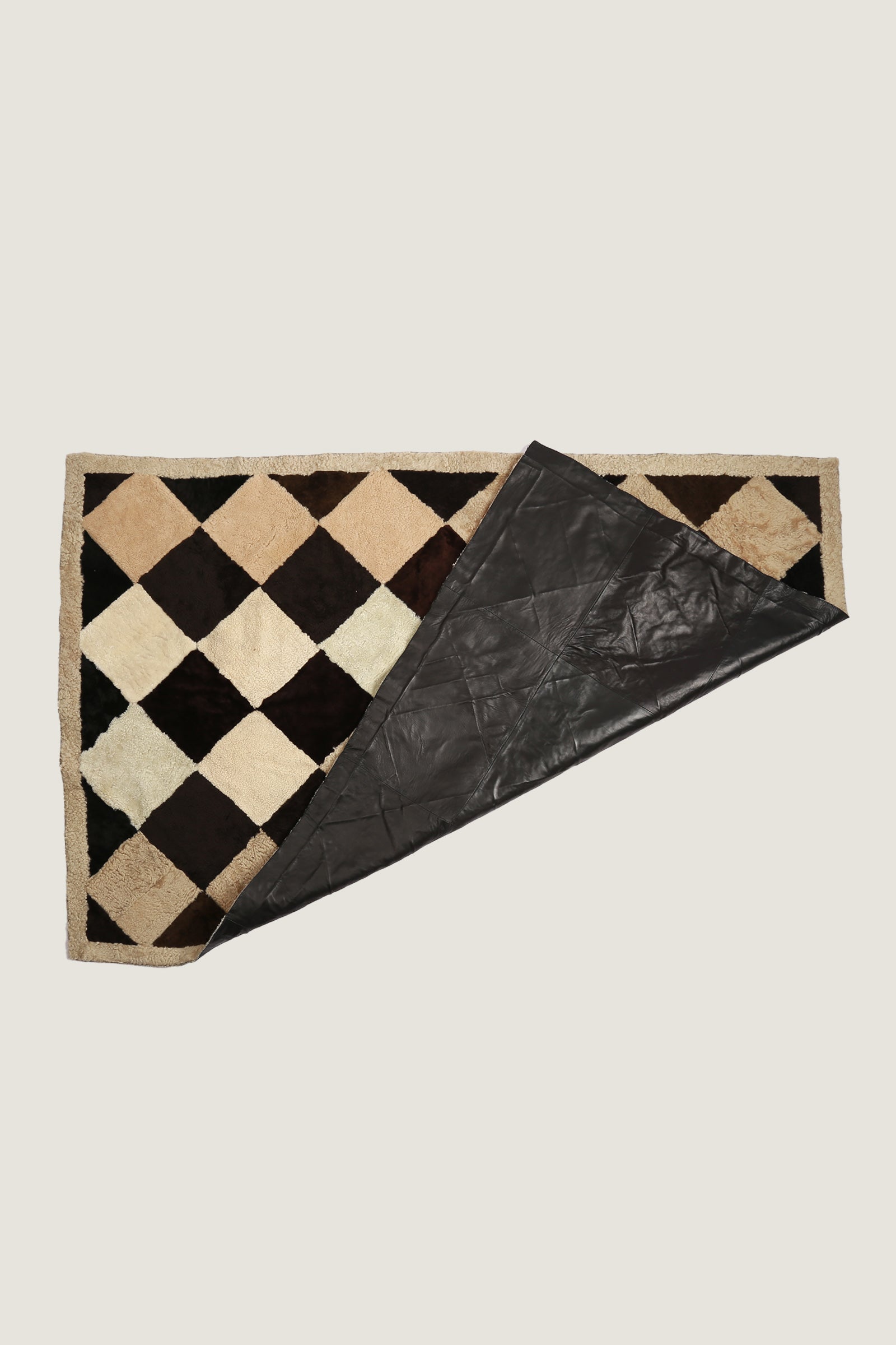 Sheep Bliss Leather Fur Rug