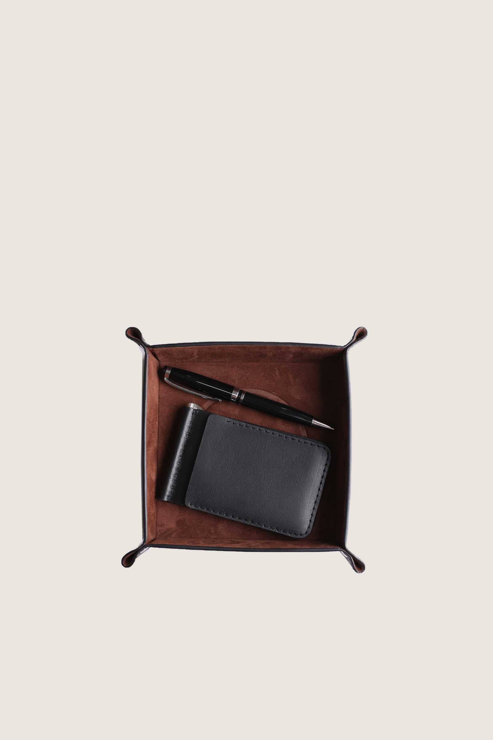 Luxury Leather Coin Tray Brown | Get Limited Time Offer 15% Discount