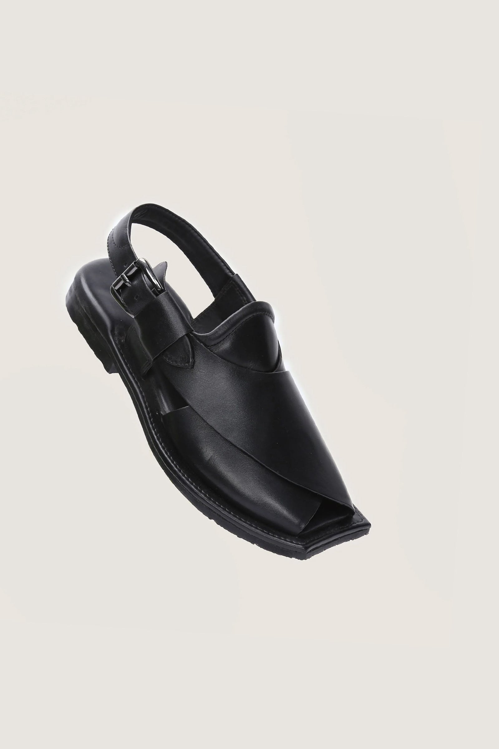 Masti Khan Black Peshawari Chappal