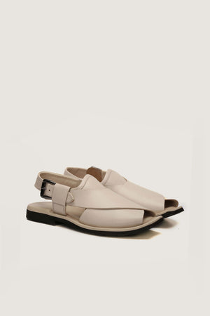 Masti Khan Off-White Peshawari Chappal