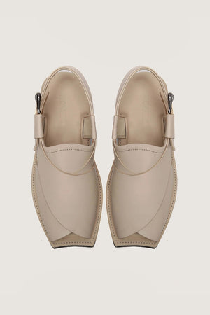 Masti Khan Off-White Peshawari Chappal