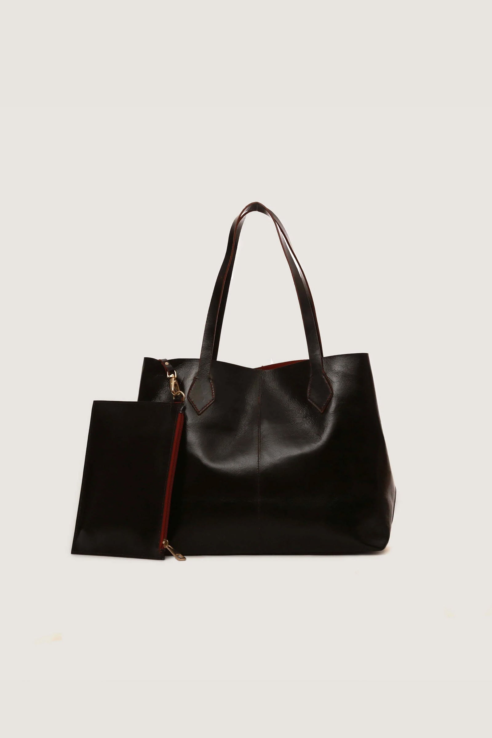 norienomoto 白う wave tote bag black leather