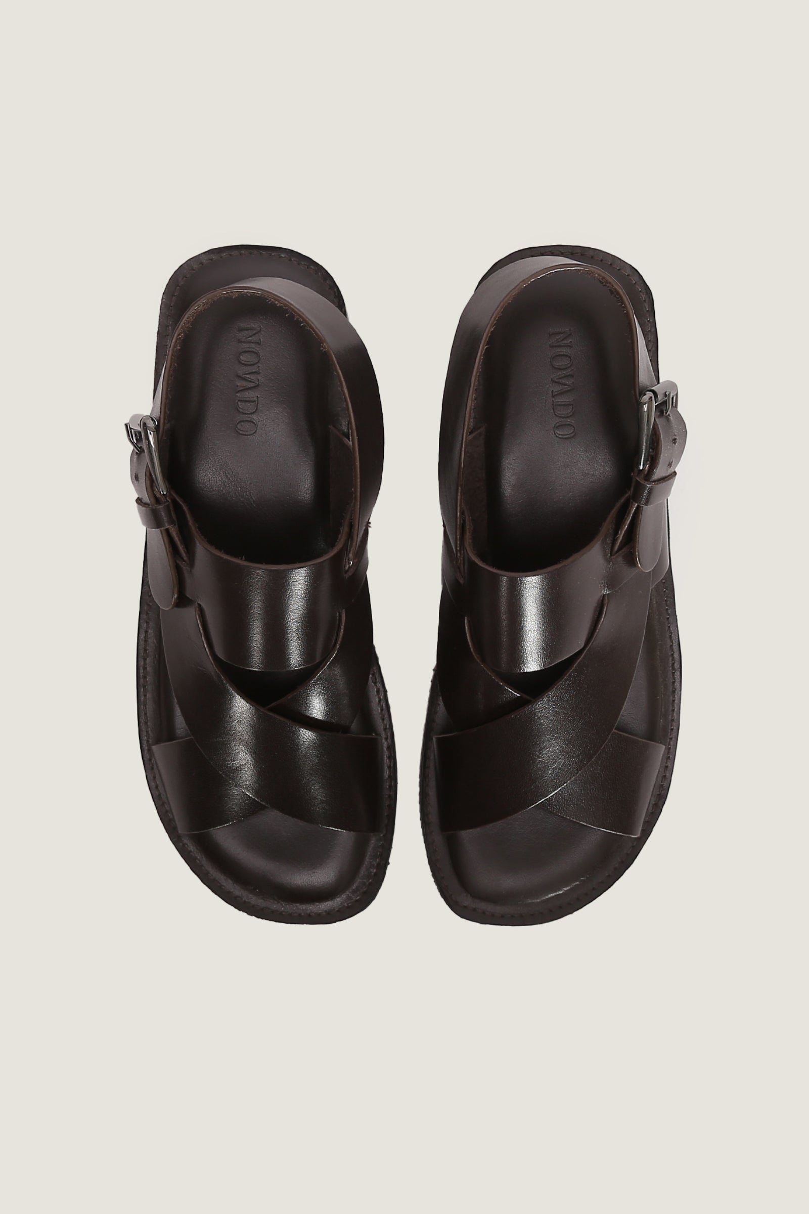 Strap Crafted Men's Full Grain Leather Sandals