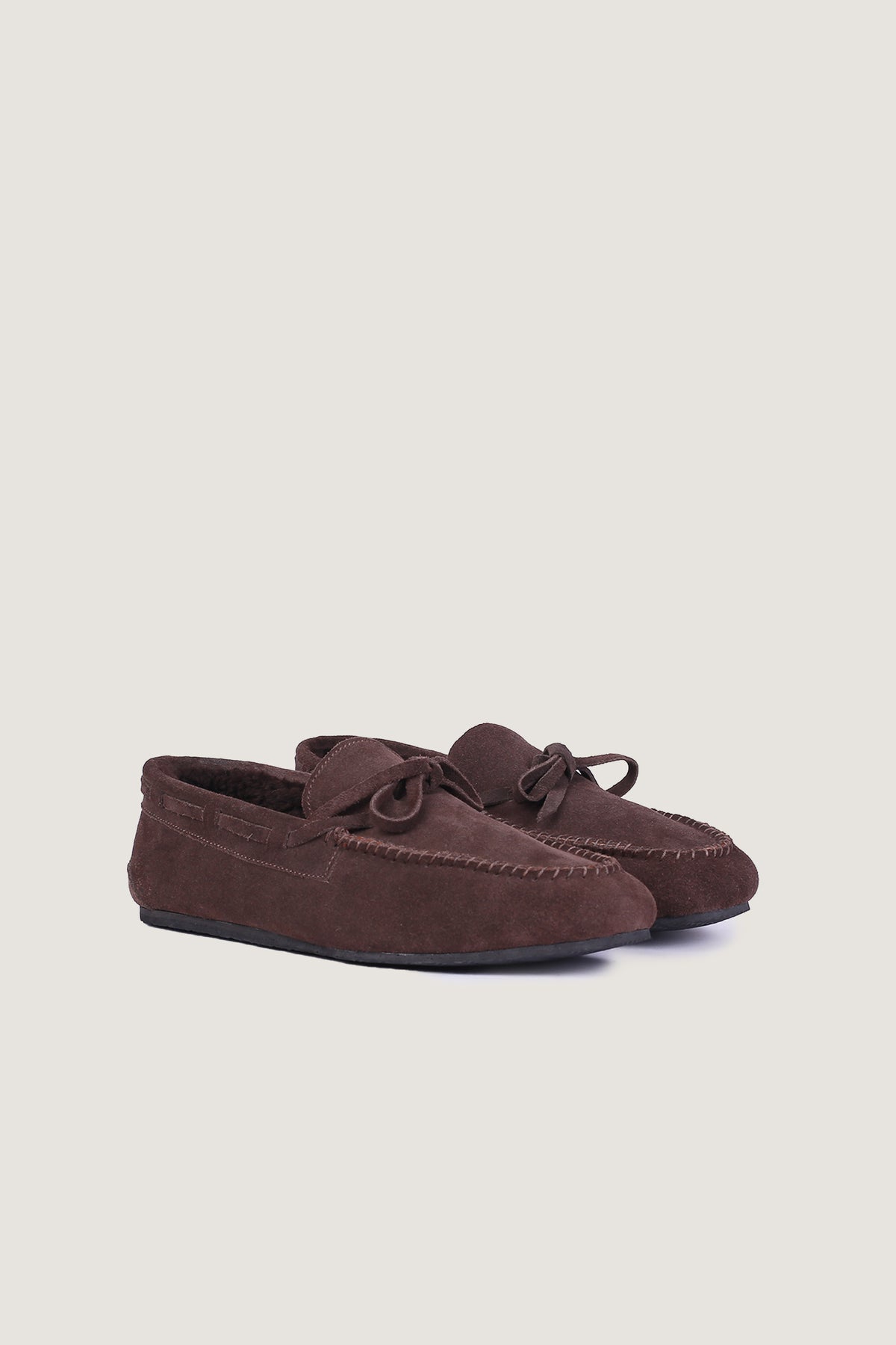 Merino Fur Suede Loafers | Men
