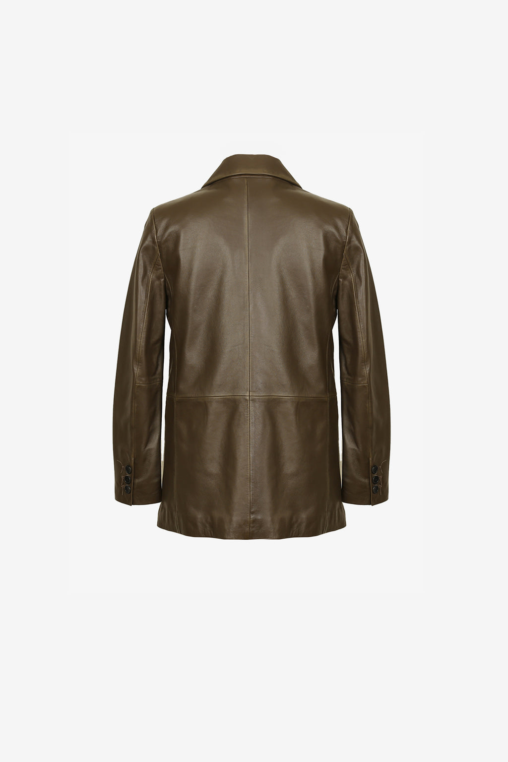 Marcelline Cocoa Leather Blazer