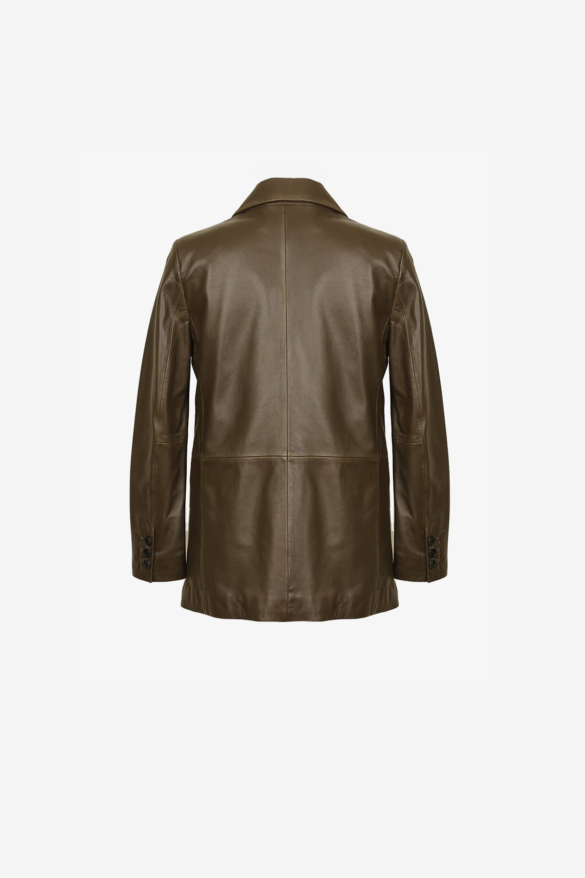 Marcelline Cocoa Leather Blazer