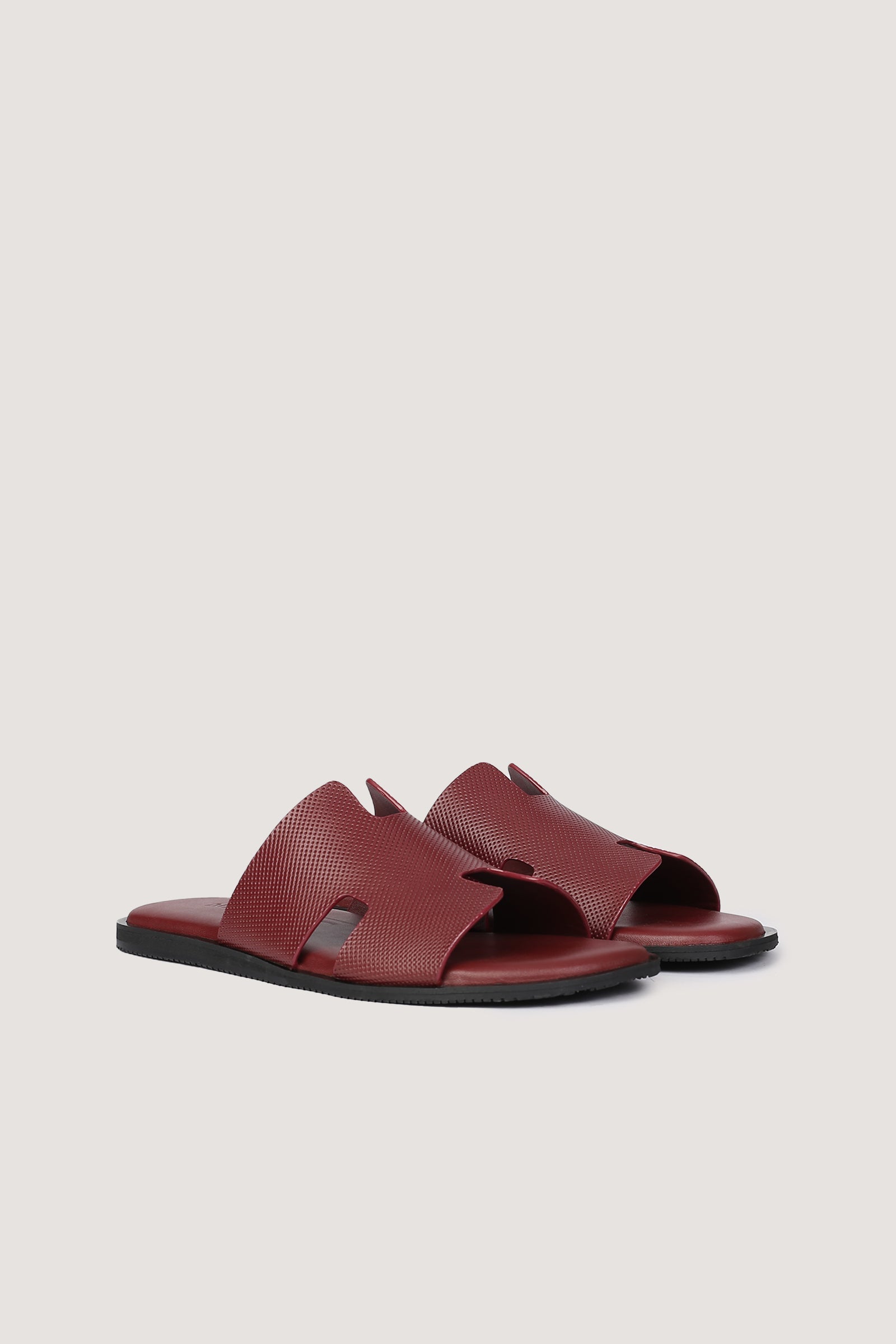 Men's H Dotted Style Leather Slipper
