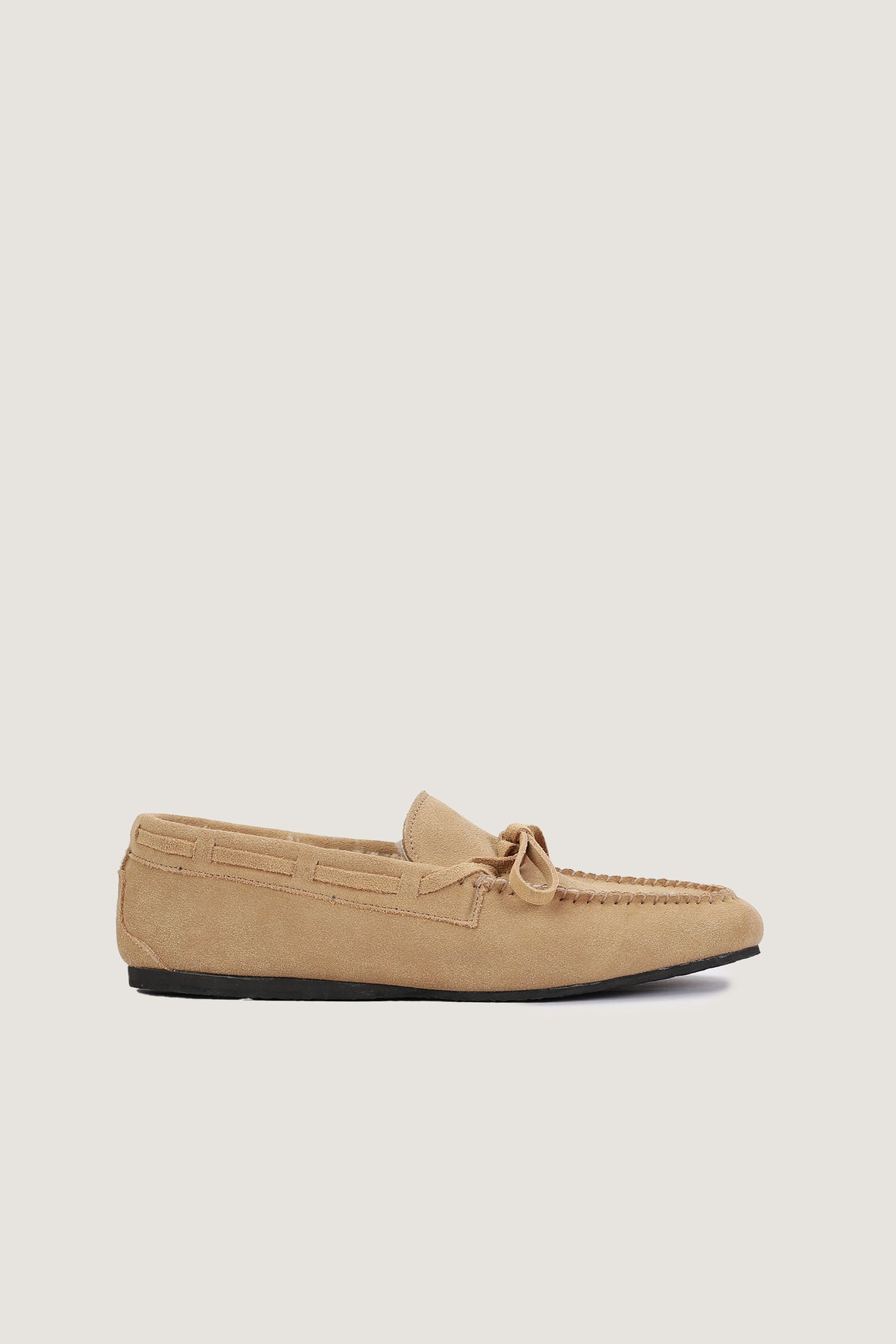 Merino Fur Suede Loafers | Men