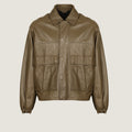 Oversized Pilot Leather Jacket | Men