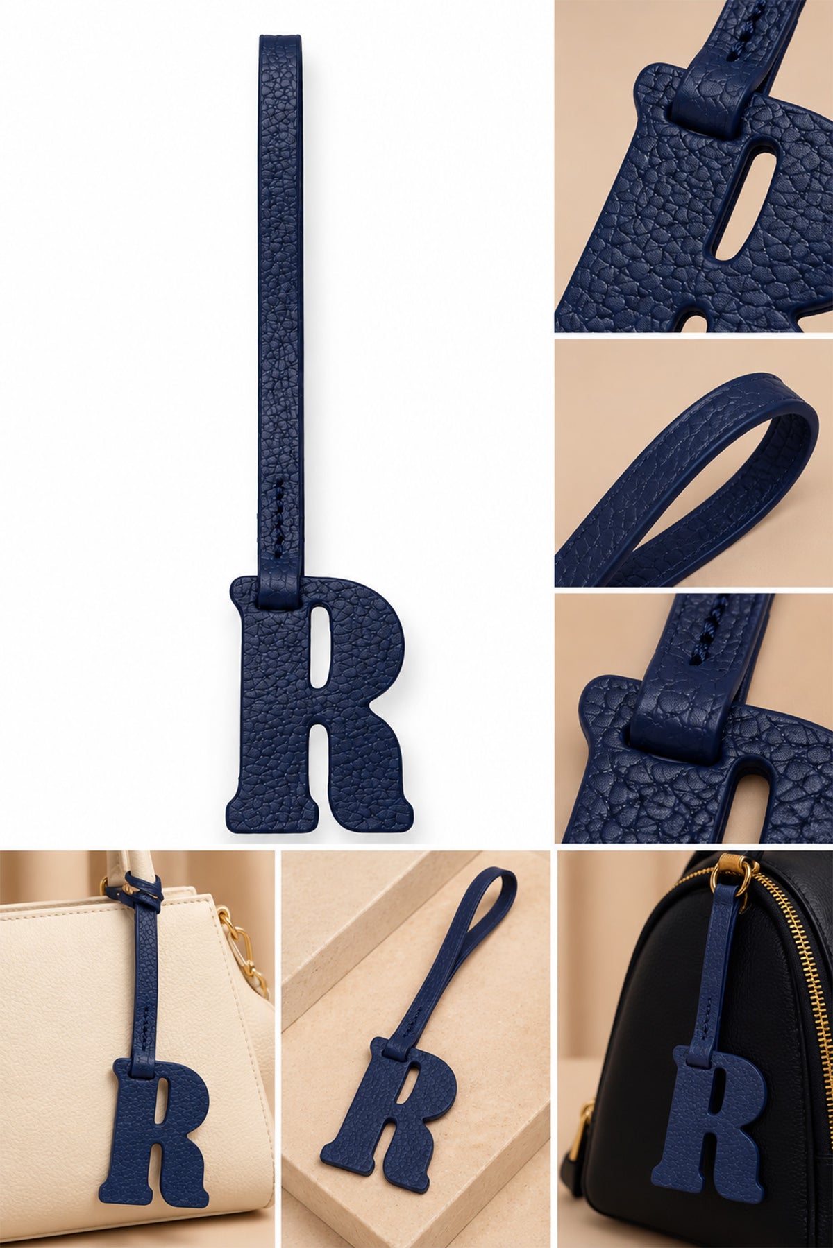 Alphabet Leather Charm