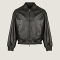 Oversized Pilot Leather Jacket | Men
