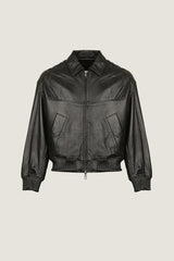 Oversized Pilot Leather Jacket | Men