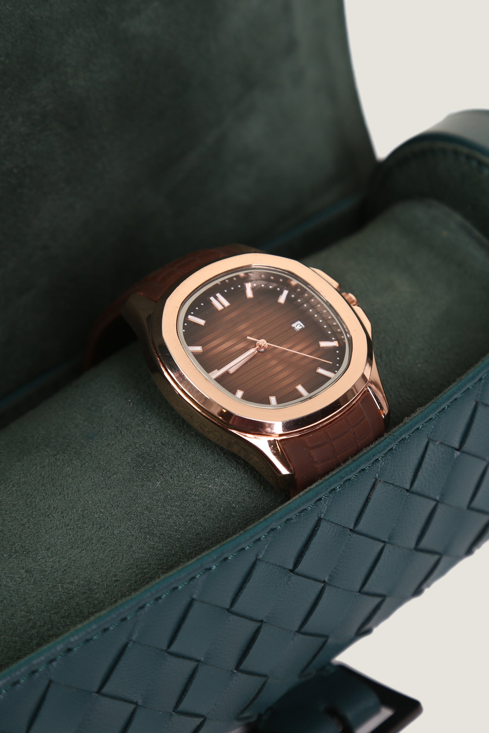 3 Watch Roll Box Woven Style