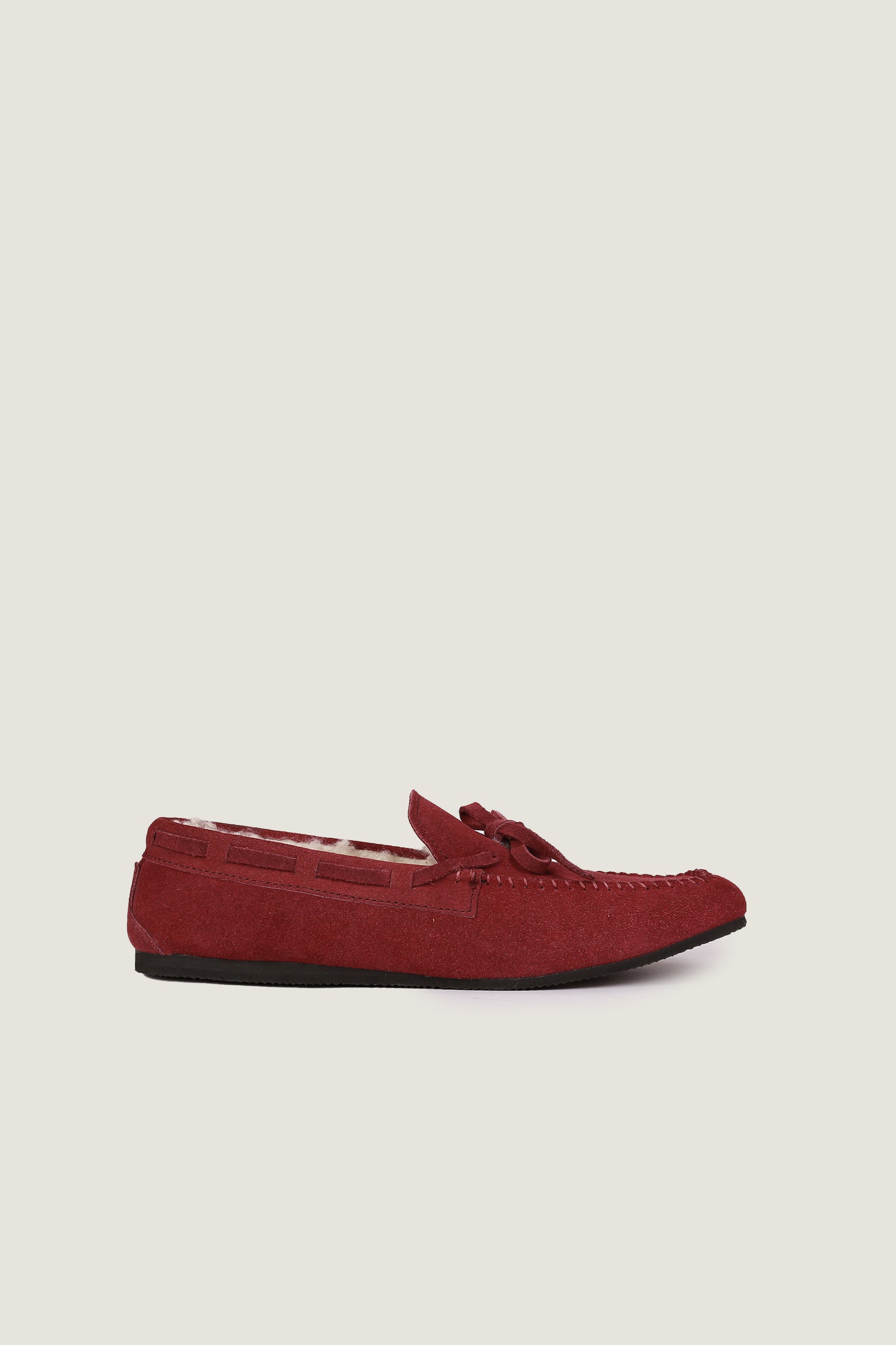 Suede Leather Fur Loafer | Women