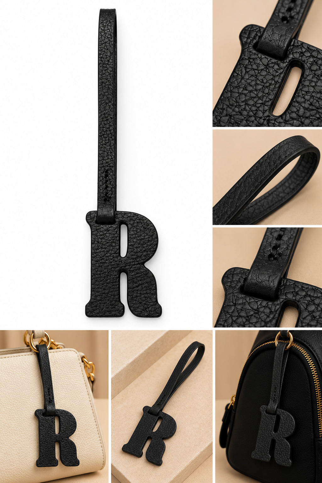 Alphabet Leather Charm