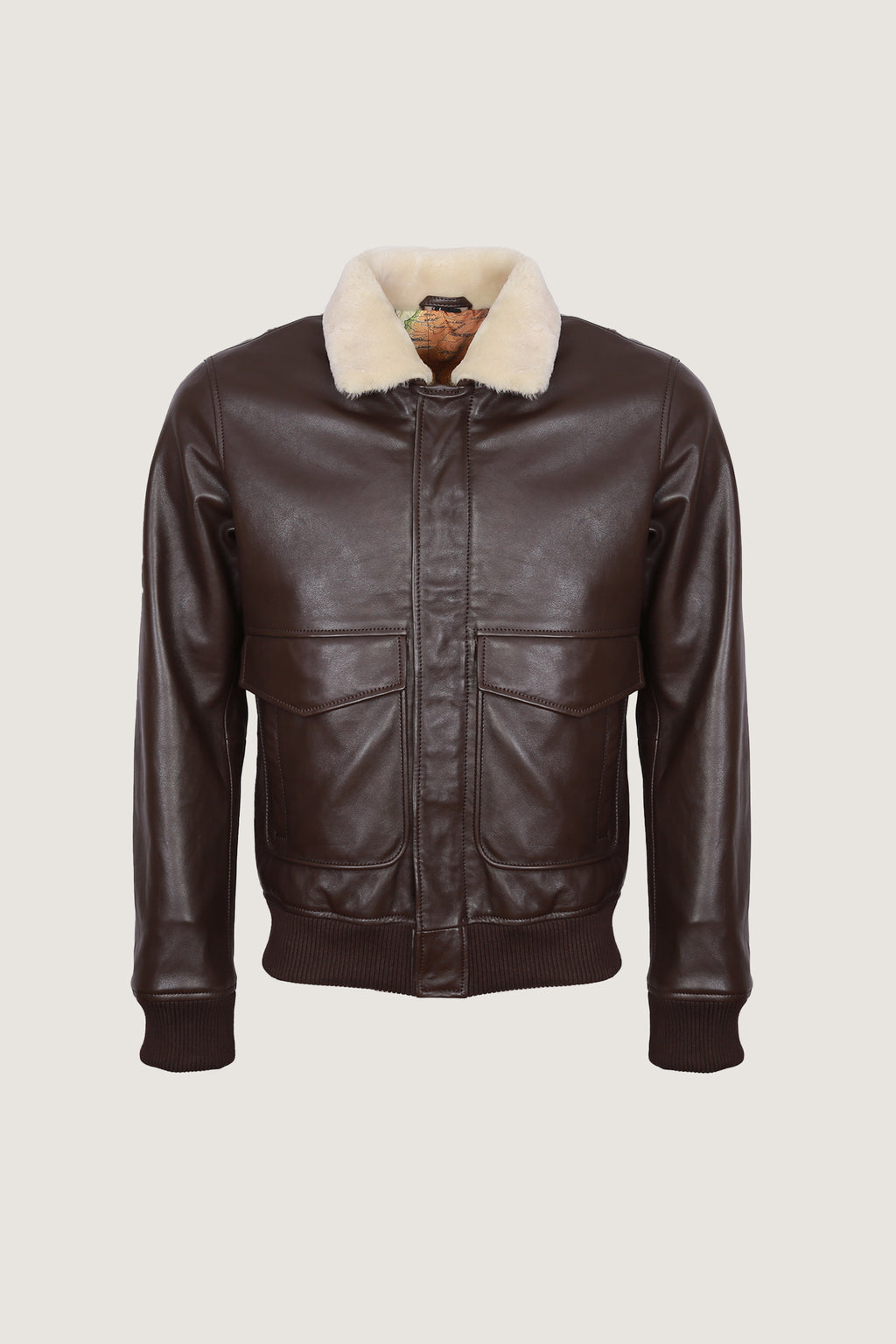 Airin G-1 Pilot Leather Jacket With Fur Collar