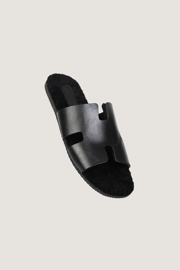 Men's H Style Slipper With Fur