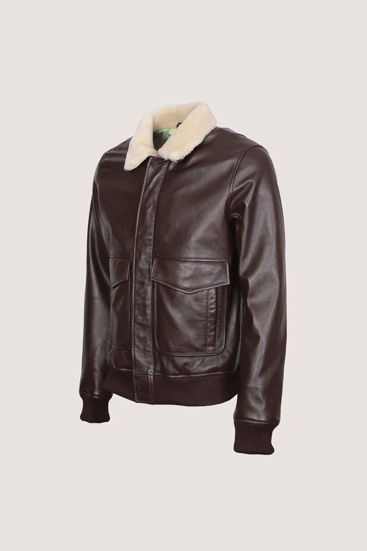 Airin G-1 Pilot Leather Jacket With Fur Collar