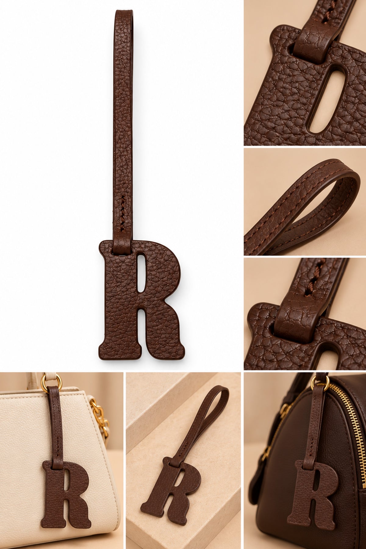 Alphabet Leather Charm