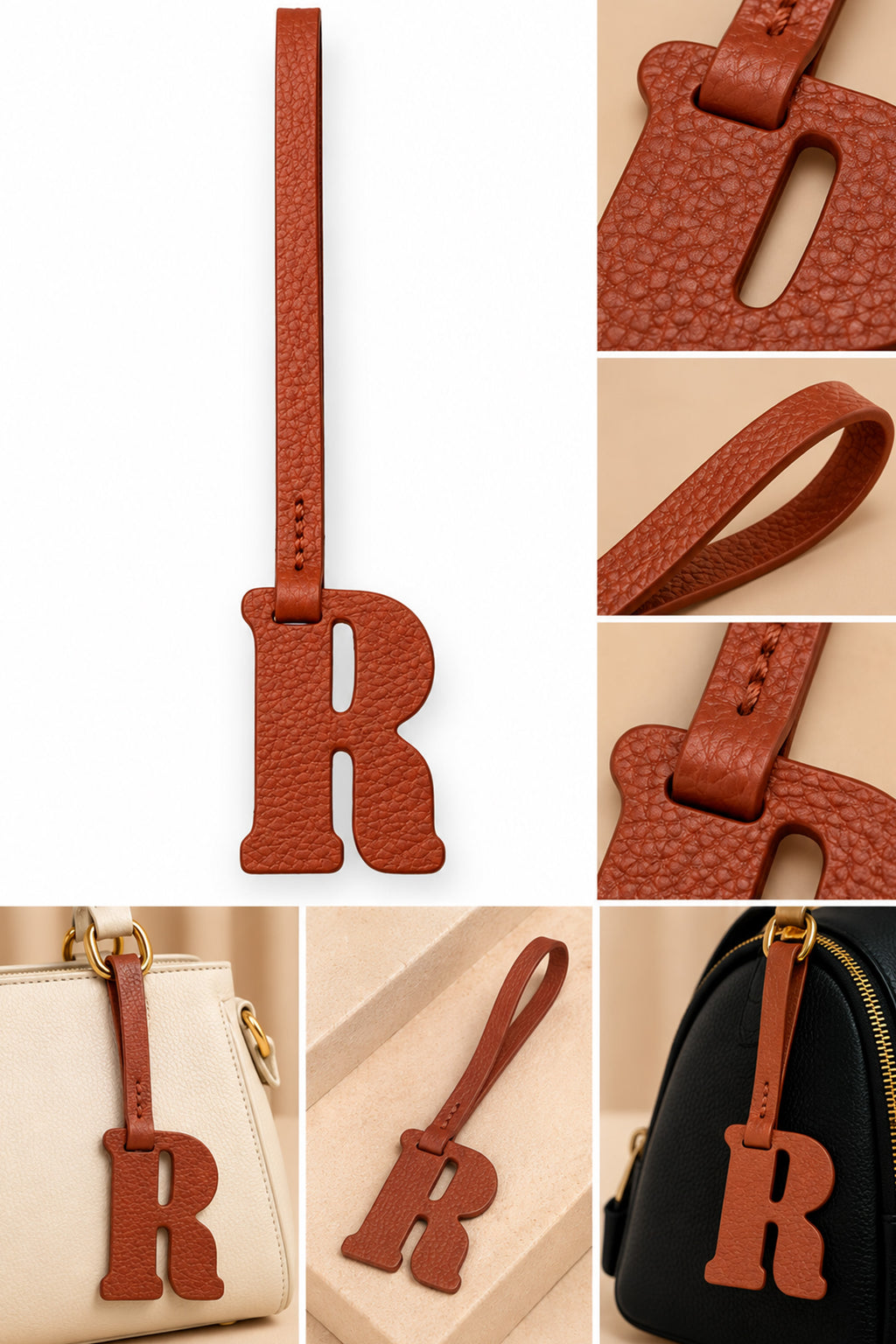 Alphabet Leather Charm