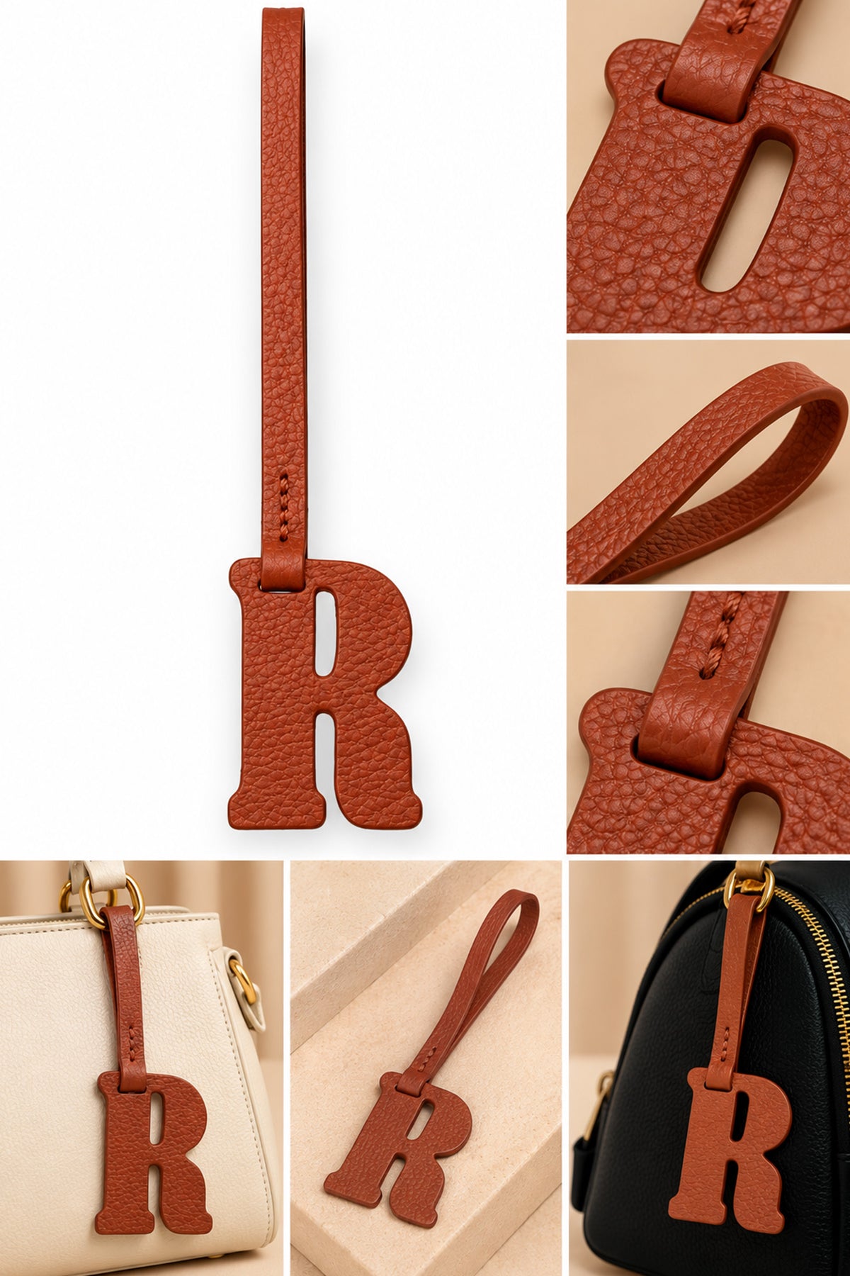 Alphabet Leather Charm
