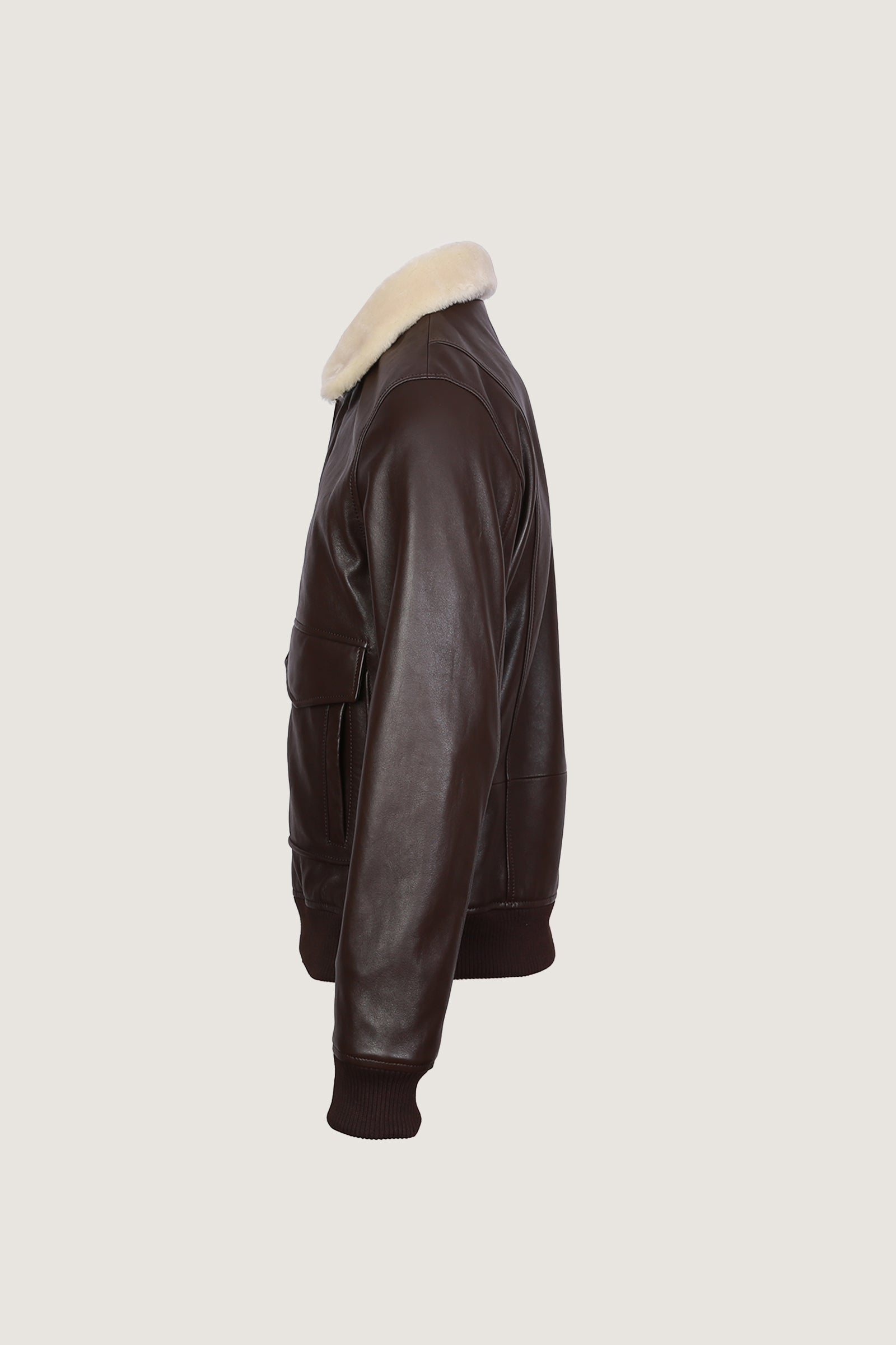Airin G-1 Pilot Leather Jacket With Fur Collar