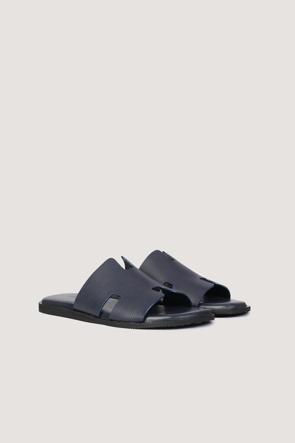 Men's H Dotted Style Leather Slipper