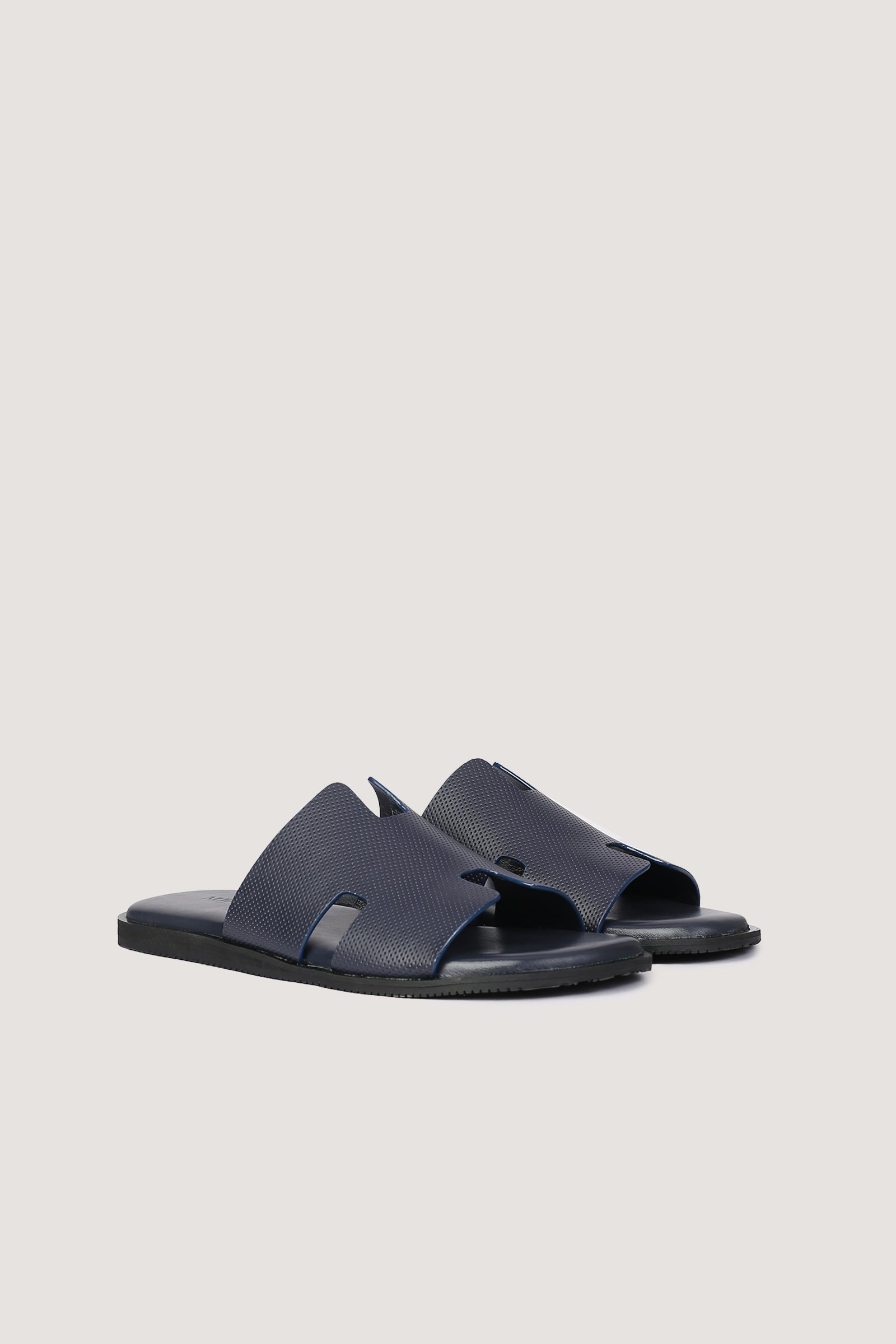 Men's H Dotted Style Leather Slipper