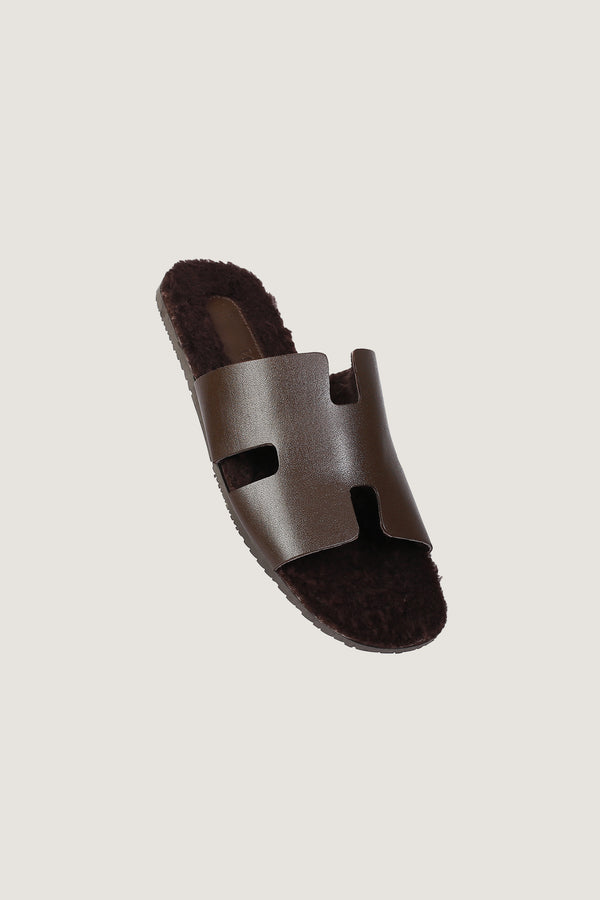 Men's H Style Slipper With Fur