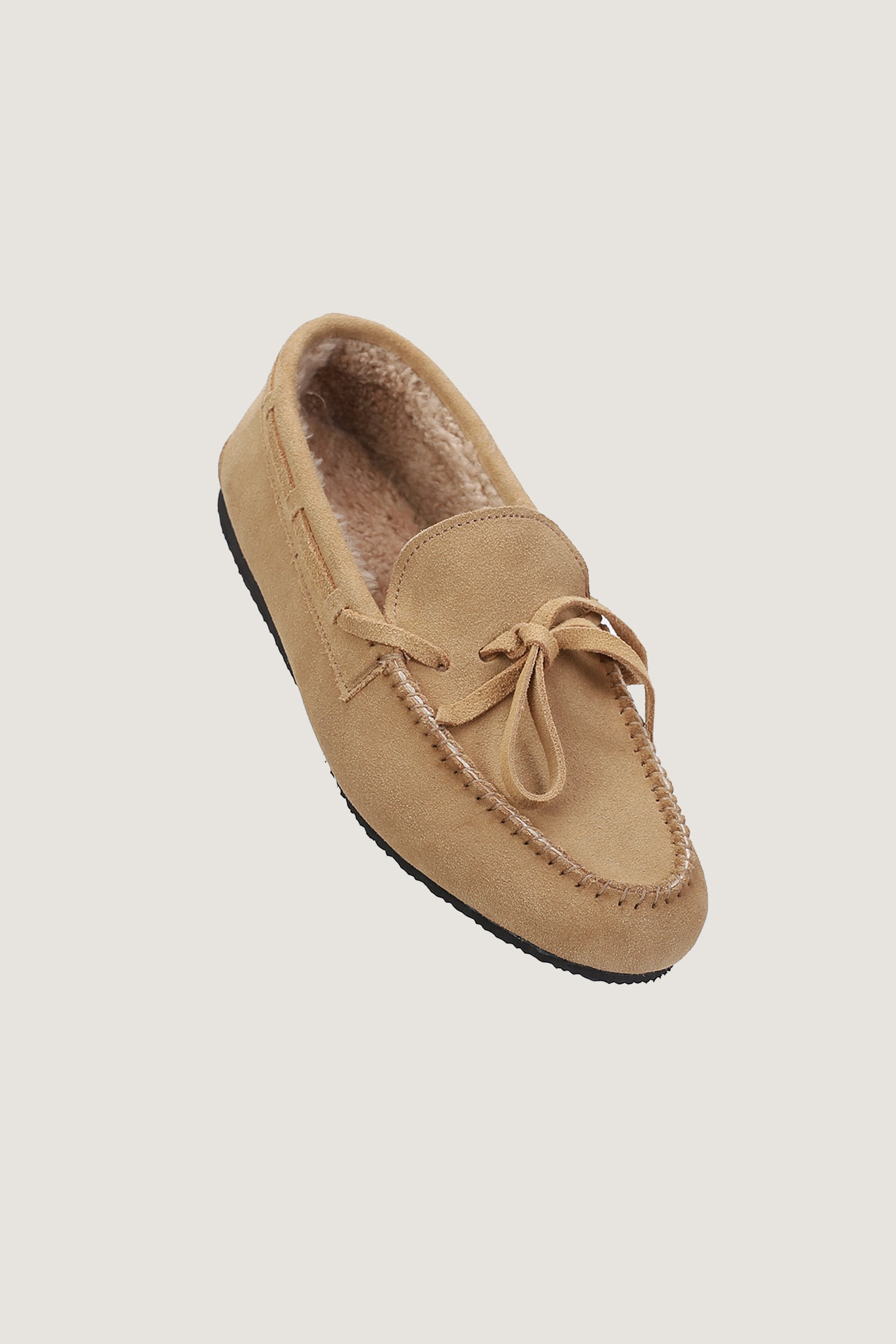 Suede Leather Fur Loafer | Men