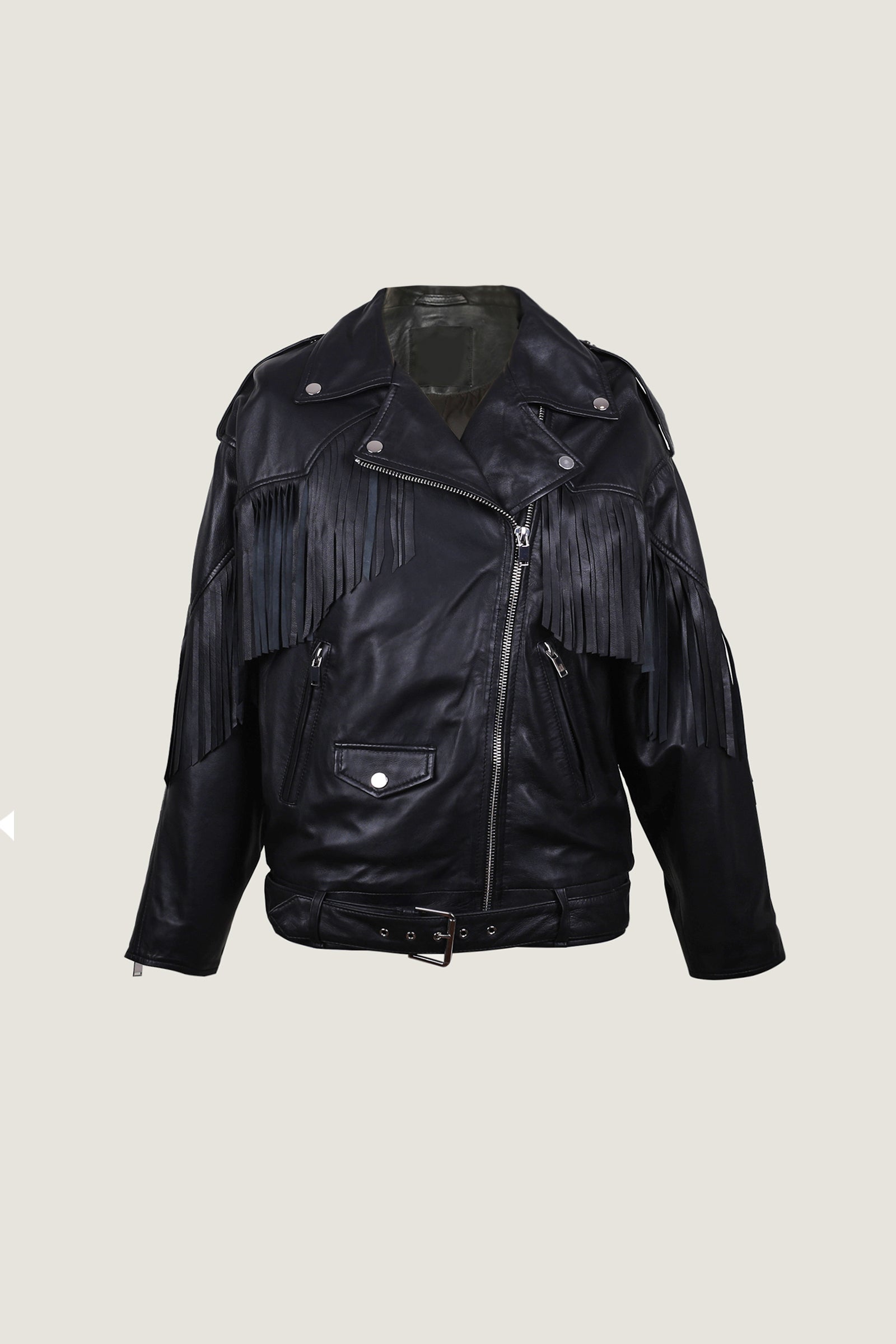 Oversized Biker Leather Jacket | Women