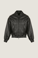 Oversized Pilot Leather Jacket | Men