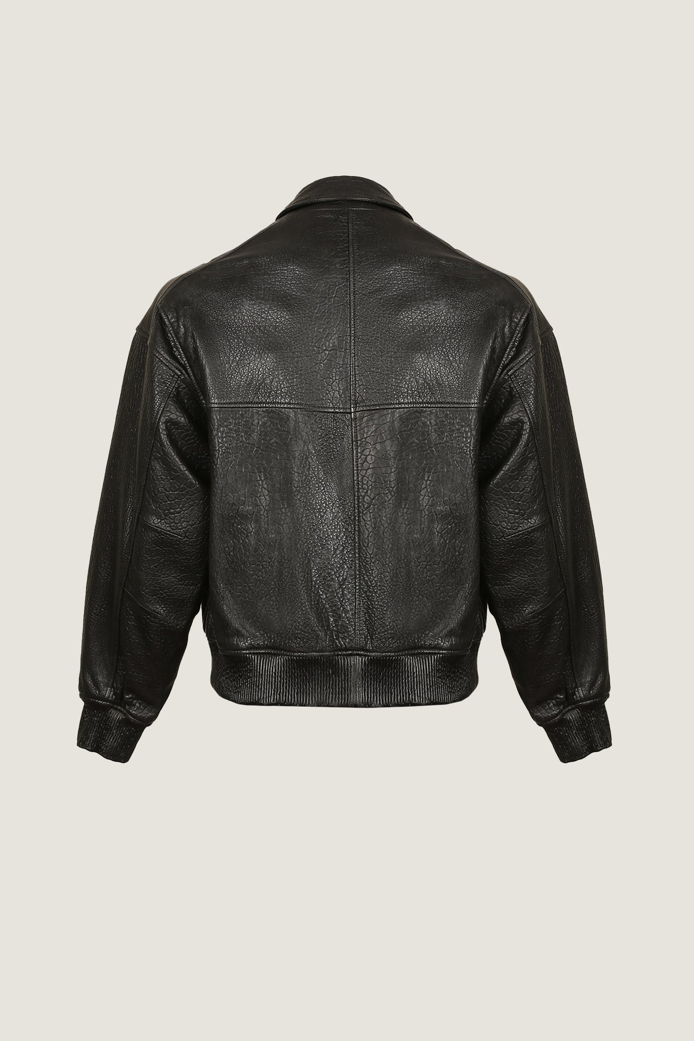 Oversized Pilot Leather Jacket | Men