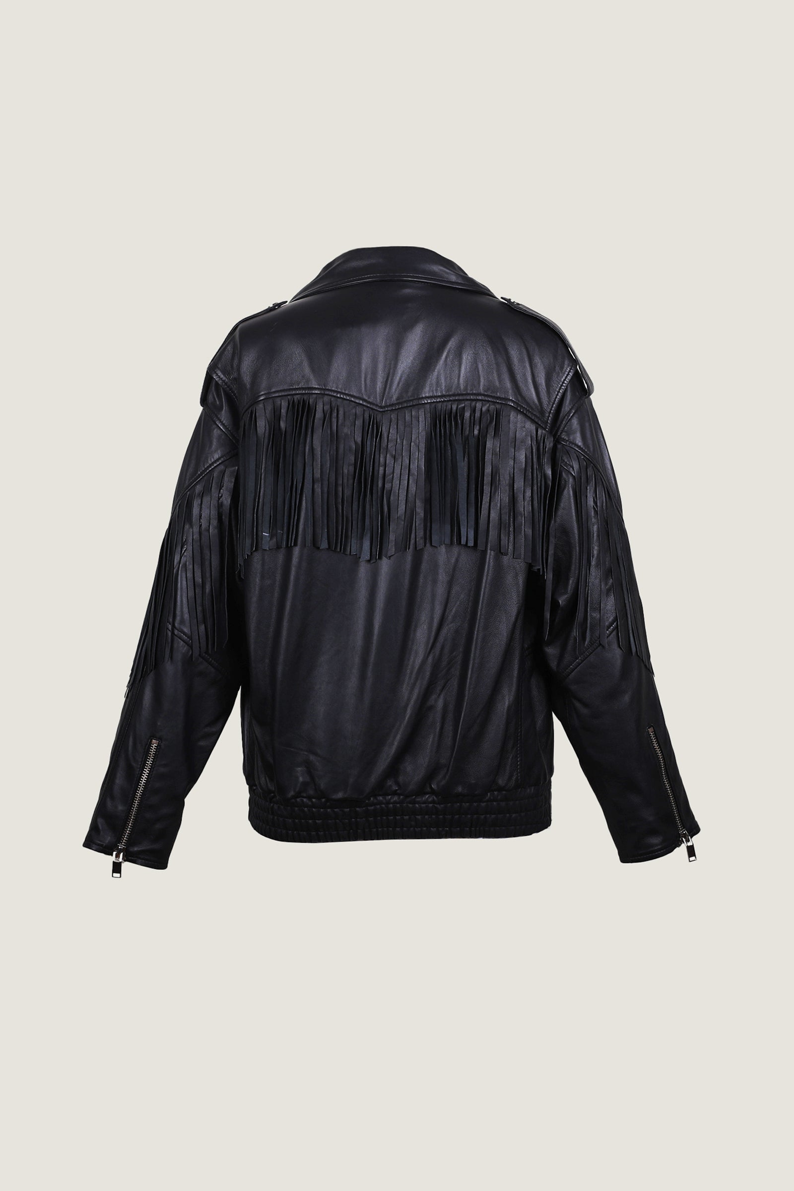 Oversized Biker Leather Jacket | Women