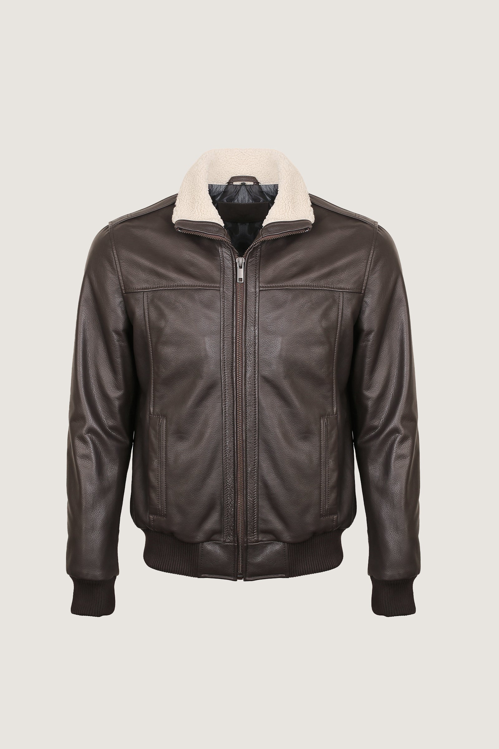 A2 Aviator Leather Jacket With Fur Collar