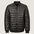 Puffer Leather Jacket | Men