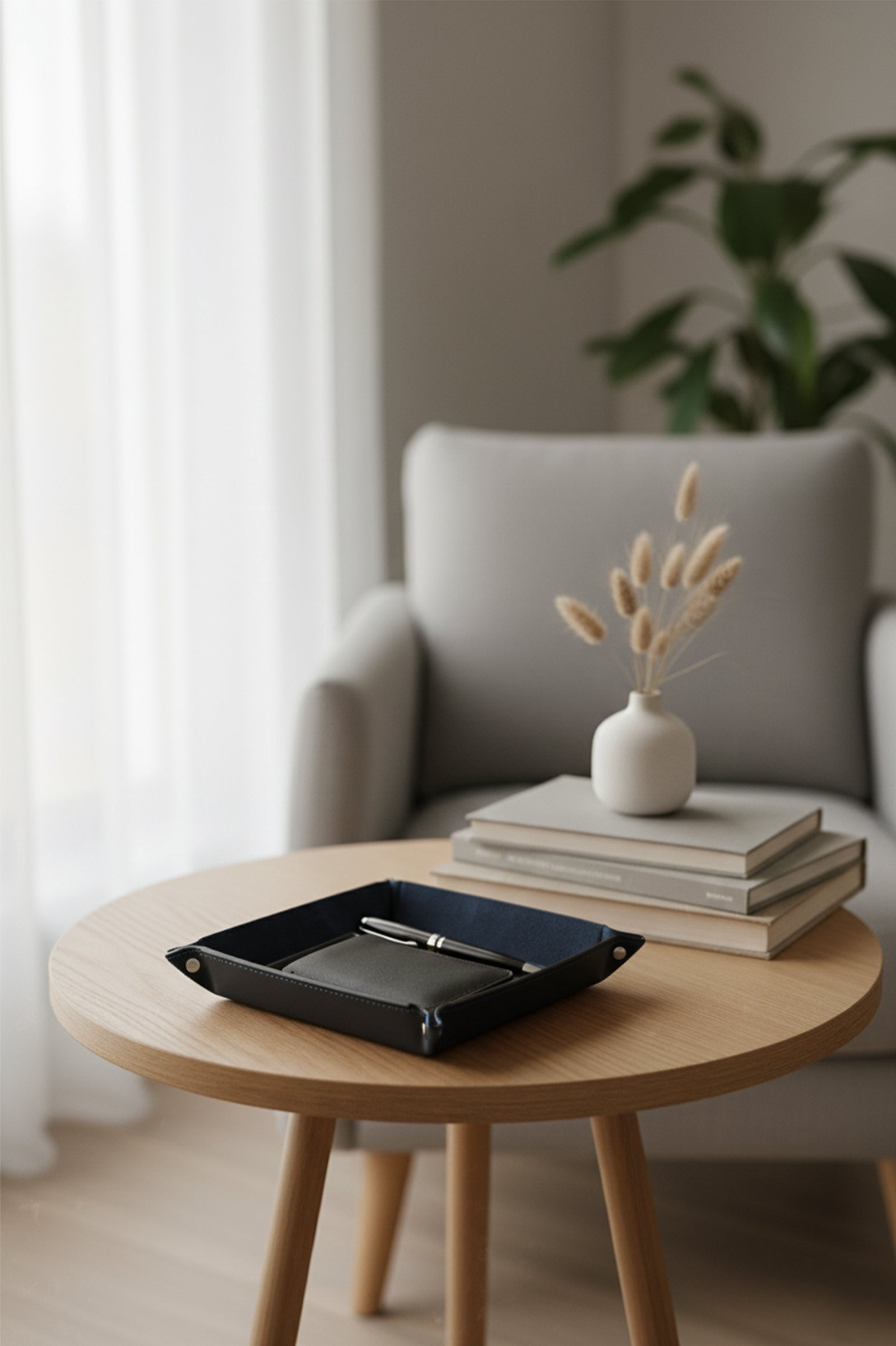 Luxury Leather Coin Tray