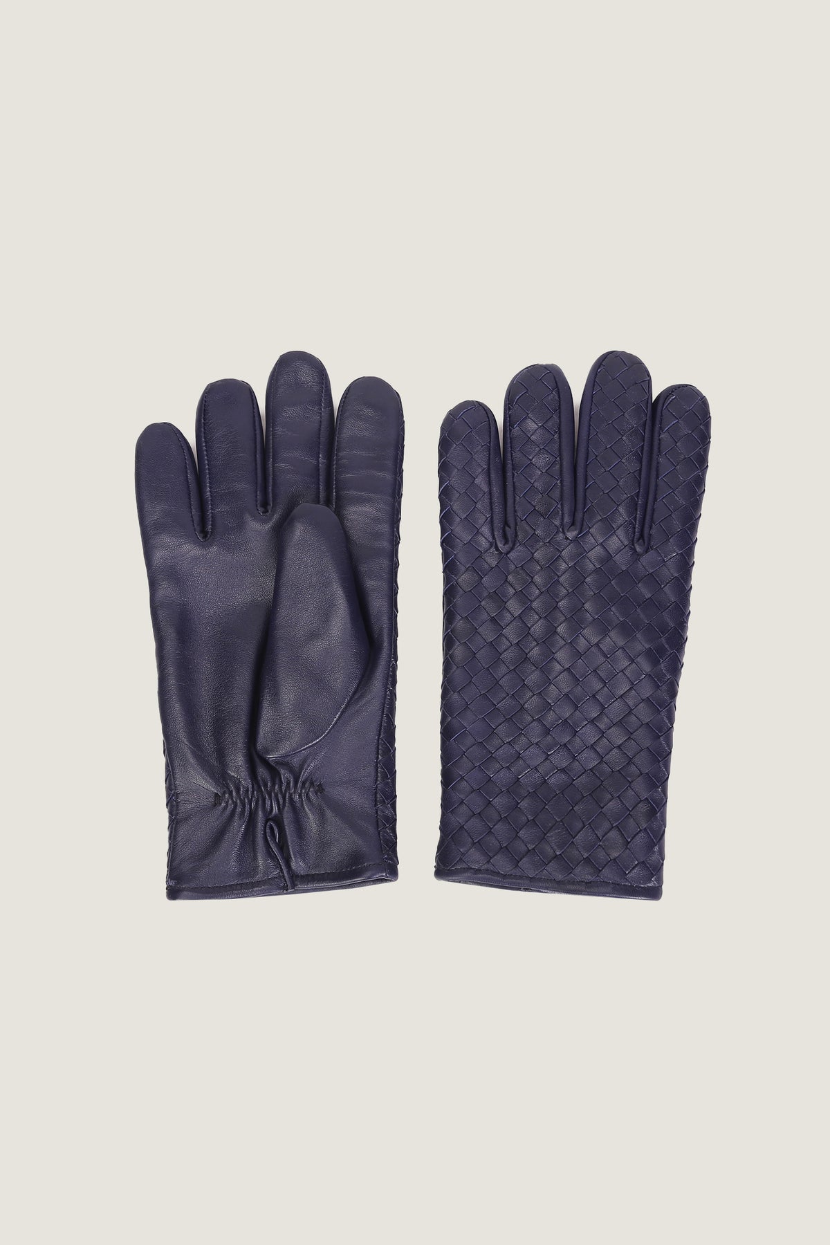Intrecciato Leather Gloves