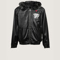 Bomber Leather Jacket With Fur Hoodie | Men