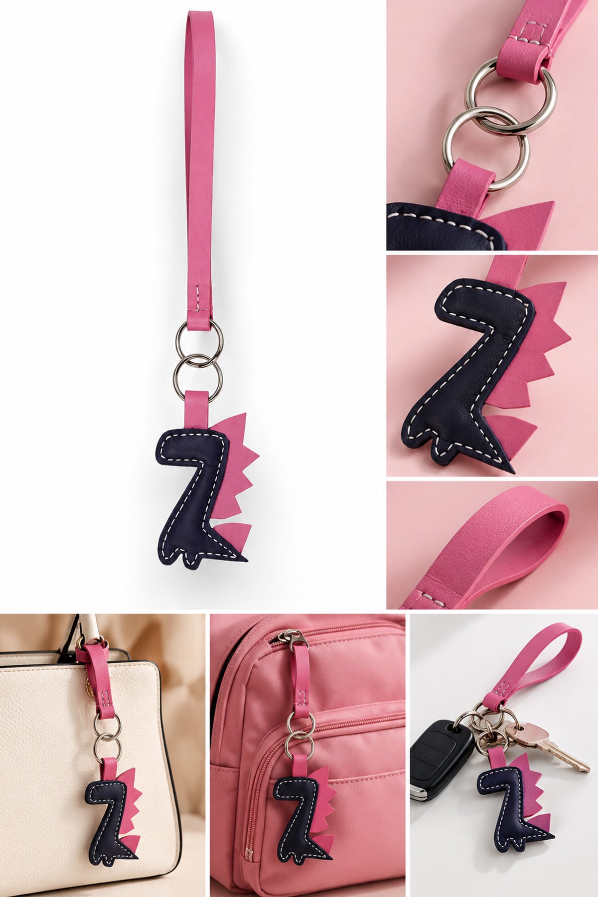 Dinosaur Leather Charm