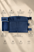 7-Piece Genuine Cow Leather Executive Desk Organizer Set