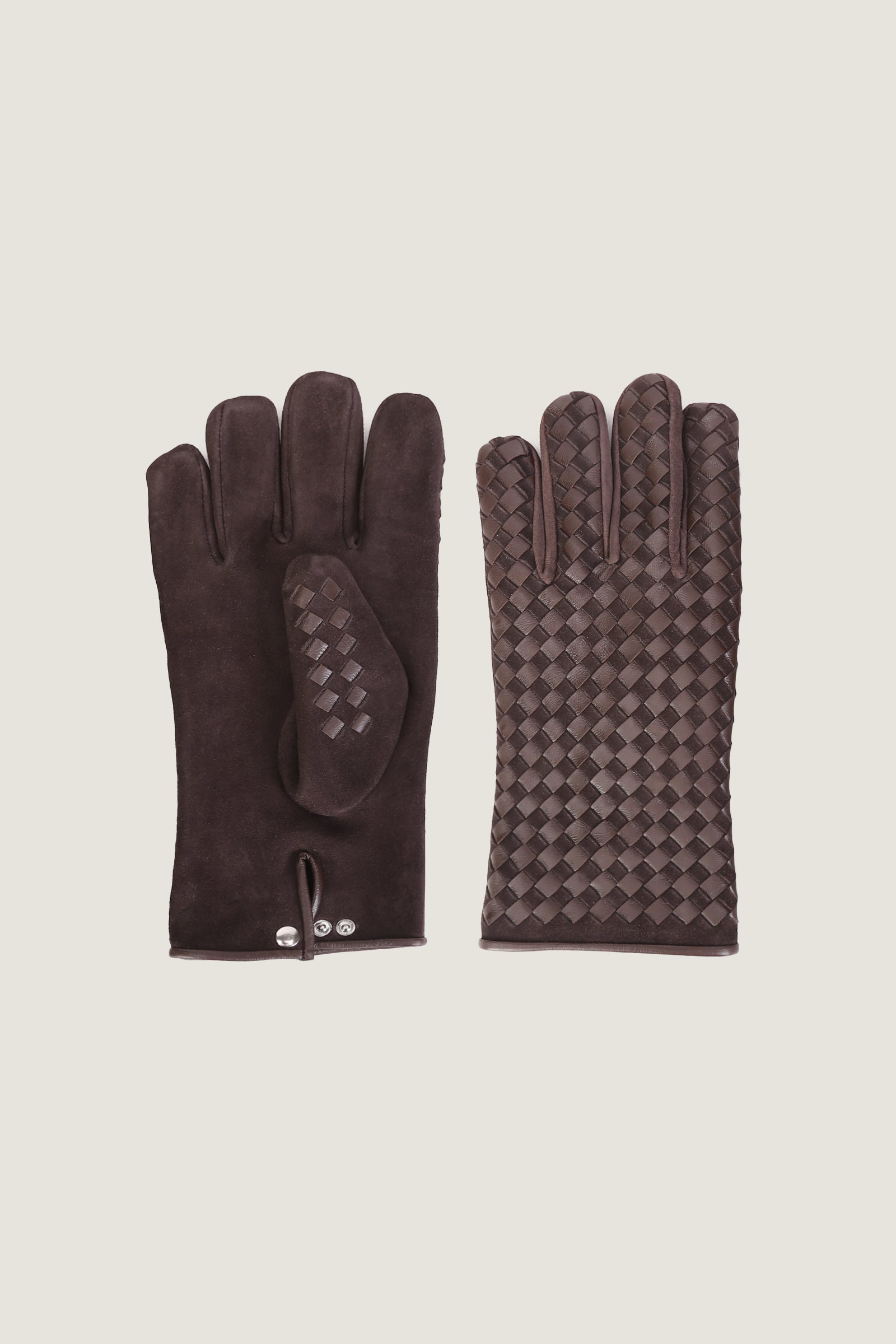 Intrecciato Leather Gloves
