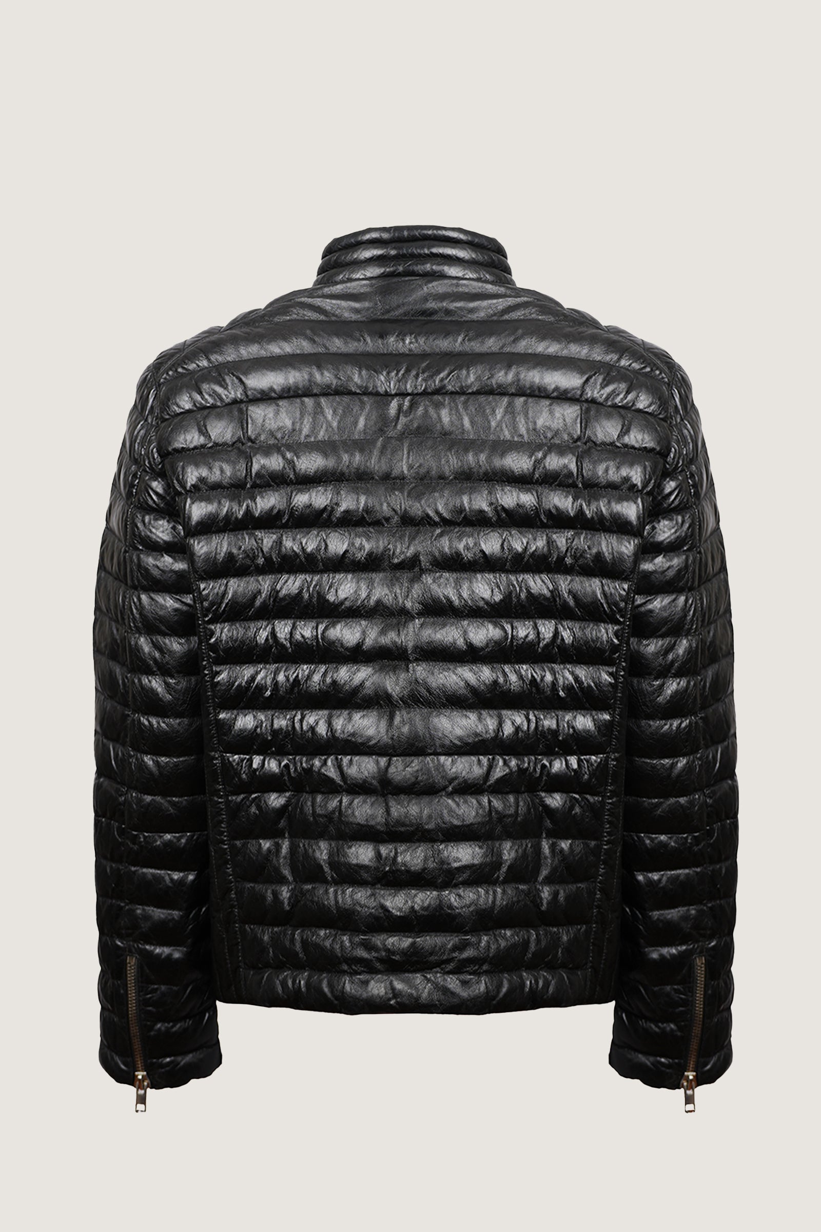 Puffer Leather Jacket | Men